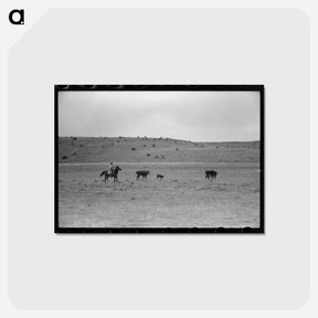 アートポストカード-Cutting Out Calves
 - ラッセル リー Postcard.