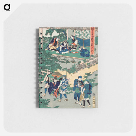 アートメモ帳-Act VI: Kampei Signing the Roll of the Forty-Seven Rōnin; Okaru, after Being Sold, is Taken by Palanquin to Kyoto Brothel
 - 歌川 国貞 Memo.