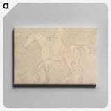 アートパネル-Whitefoot at Exercise: Hooded and Rugged, Jockey up, Walking to Left
 - イェール大学アートギャラリー Canvas.