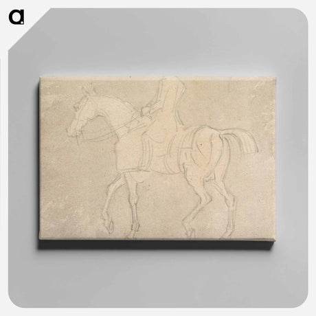 アートパネル-Whitefoot at Exercise: Hooded and Rugged, Jockey up, Walking to Left
 - イェール大学アートギャラリー Canvas.