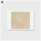 アートポストカード-Whitefoot at Exercise: Hooded and Rugged, Jockey up, Walking to Left
 - イェール大学アートギャラリー Postcard.