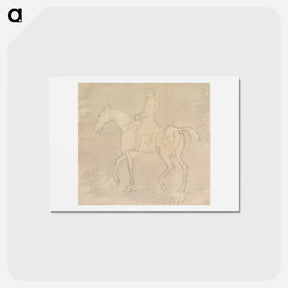 アートポストカード-Whitefoot at Exercise: Hooded and Rugged, Jockey up, Walking to Left
 - イェール大学アートギャラリー Postcard.