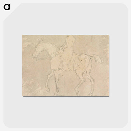 アートポストカード-Whitefoot at Exercise: Hooded and Rugged, Jockey up, Walking to Left
 - イェール大学アートギャラリー Postcard.