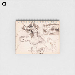 アートメモ帳-Luonnoksia maalaukseen nuorukainen ja vedenneito - アルバート エーデルフェルト Memo.