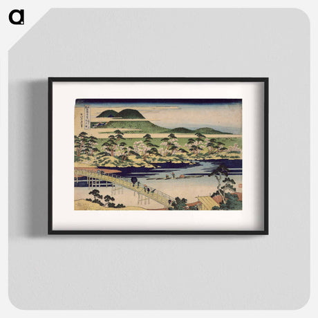 アートポスター-The Togetsu Bridge at Arashiyama in Yamashiro Province - 葛飾 北斎 Poster.