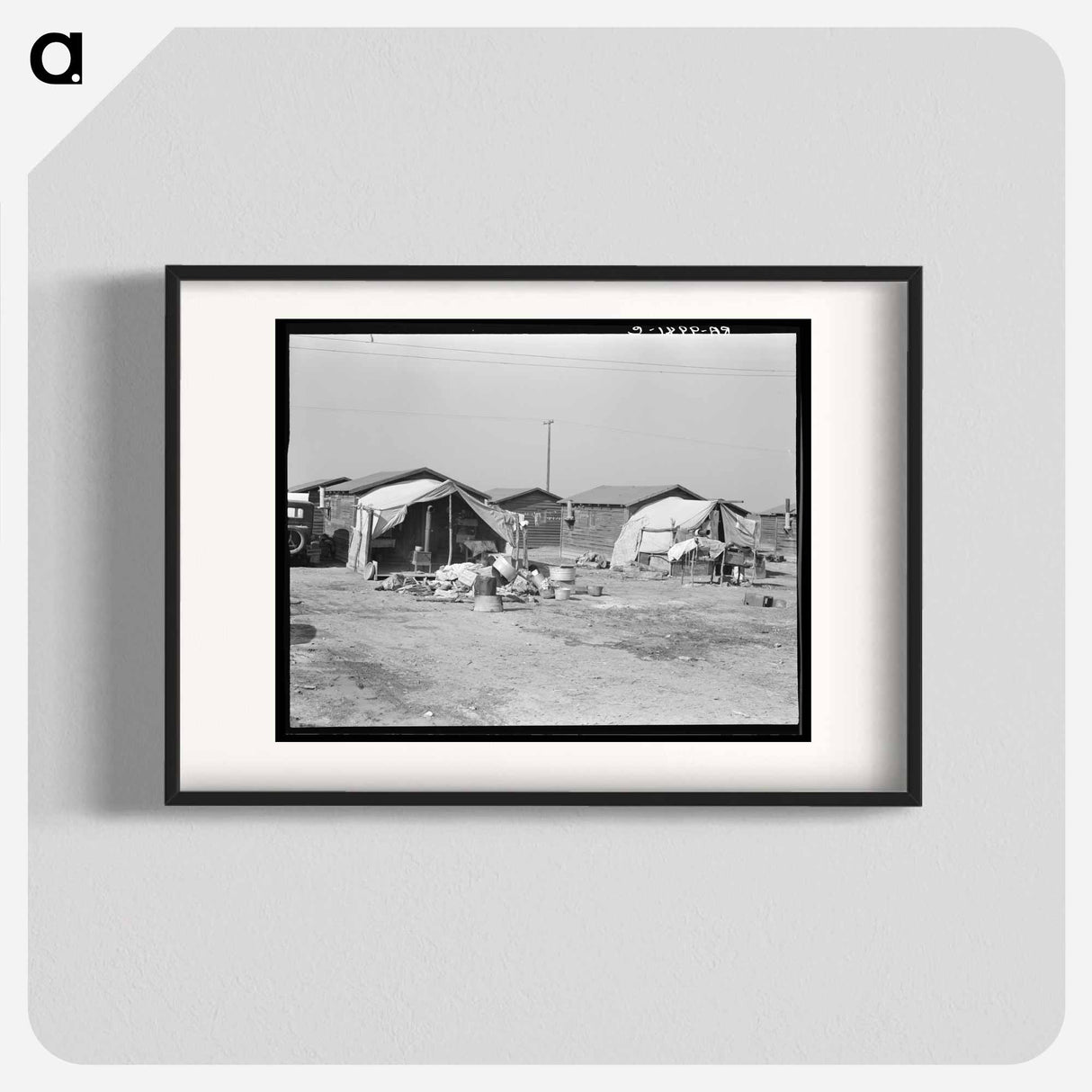 Company housing for cotton workers near Corcoran, California - Dorothea Lange Poster.