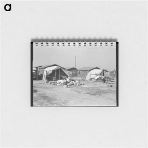 アートメモ帳-Company housing for cotton workers near Corcoran, California - ドロテア ラング Memo.