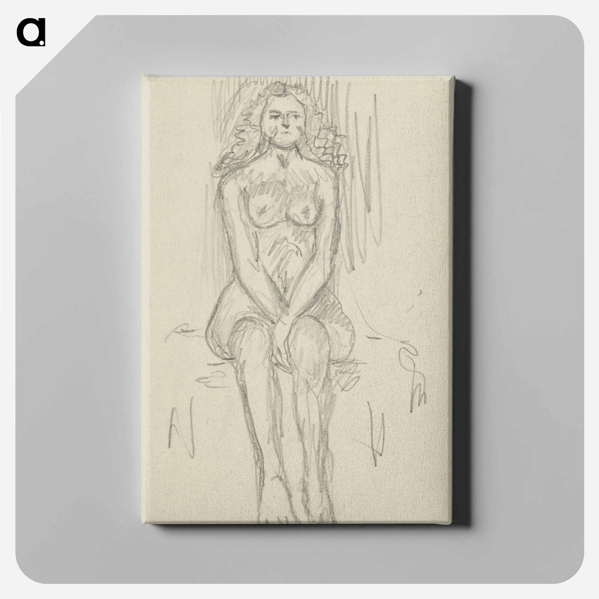 Sketchbook 22 sitting woman - アーノルド ピーター ワイズ クビンチャン Canvas.