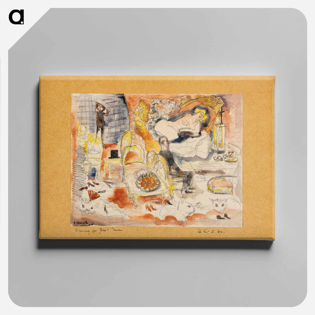 アートパネル-Count Muffat Discovers Nana with the Marquis de Chouard
 - バーンズ・コレクション Canvas.