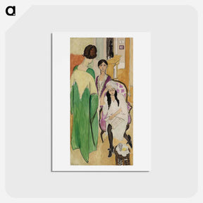 アートポストカード-Three Sisters with An African Sculpture - アンリ マティス Postcard.