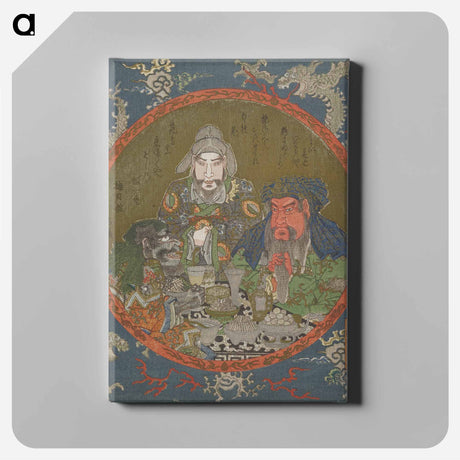 アートパネル-Figures at Table
 - 歌川 国貞 Canvas.