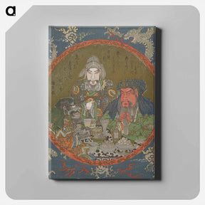 アートパネル-Figures at Table
 - 歌川 国貞 Canvas.