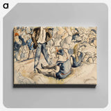 アートパネル-Figures on Beach, Coney Island
 - バーンズ・コレクション Canvas.