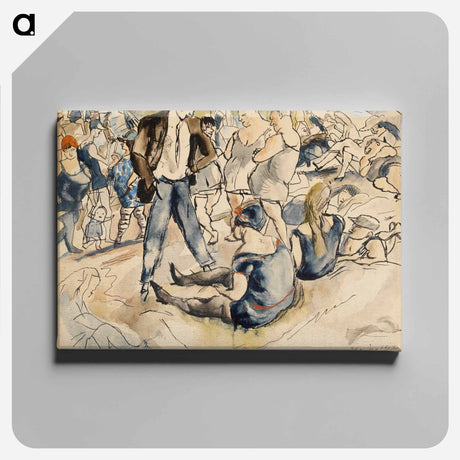 アートパネル-Figures on Beach, Coney Island
 - バーンズ・コレクション Canvas.