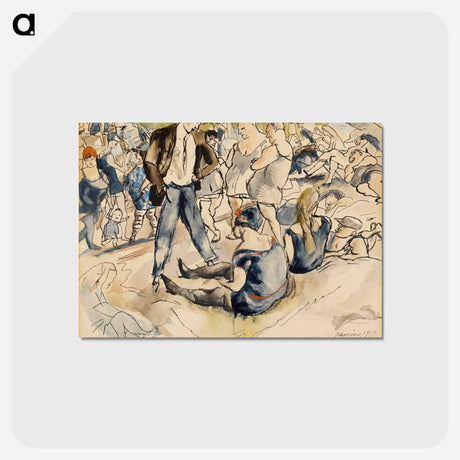 アートポストカード-Figures on Beach, Coney Island
 - バーンズ・コレクション Postcard.