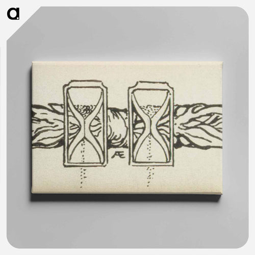 Matkamiehen näky -runon sivuvignetti - Albert Edelfelt Canvas.