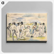 アートパネル-Group of Figures with Boy Holding Flowers
 - バーンズ・コレクション Canvas.
