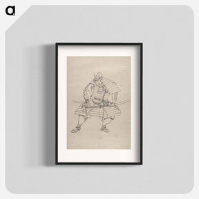 アートポスター-Katsushika Hokusai’s samurai, Album of Sketches - 葛飾 北斎 Poster.