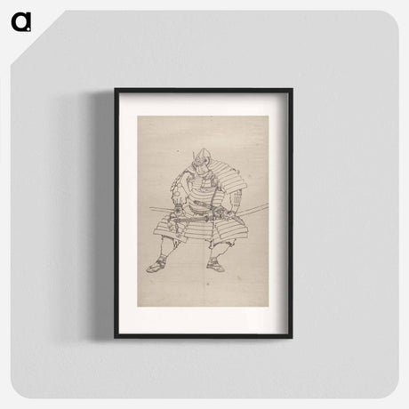 アートポスター-Katsushika Hokusai’s samurai, Album of Sketches - 葛飾 北斎 Poster.