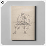 アートパネル-Katsushika Hokusai’s samurai, Album of Sketches - 葛飾 北斎 Canvas.
