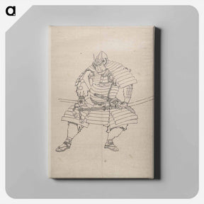 アートパネル-Katsushika Hokusai’s samurai, Album of Sketches - 葛飾 北斎 Canvas.