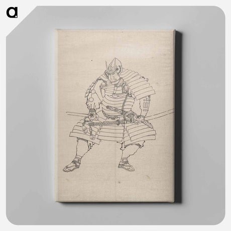 アートパネル-Katsushika Hokusai’s samurai, Album of Sketches - 葛飾 北斎 Canvas.