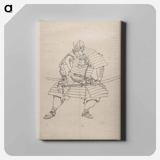 アートパネル-Katsushika Hokusai’s samurai, Album of Sketches - 葛飾 北斎 Canvas.