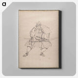 Katsushika Hokusai’s samurai, Album of Sketches - 葛飾 北斎 Canvas.