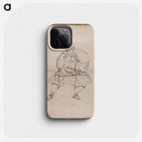 Katsushika Hokusai’s samurai, Album of Sketches - 葛飾 北斎 Phone Case.