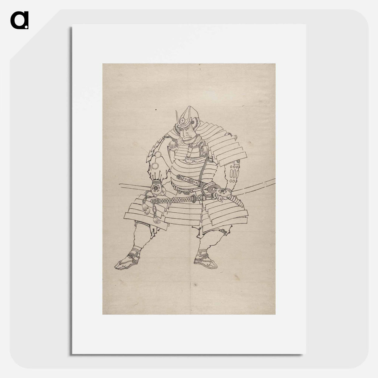 アートポスター-Katsushika Hokusai’s samurai, Album of Sketches - 葛飾 北斎 Poster.
