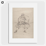 アートポスター-Katsushika Hokusai’s samurai, Album of Sketches - 葛飾 北斎 Poster.
