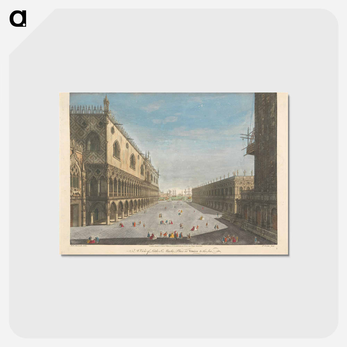 アートポストカード-A View of Little St. Mark's Place at Venice to the Sea
 - イェール大学アートギャラリー Postcard.
