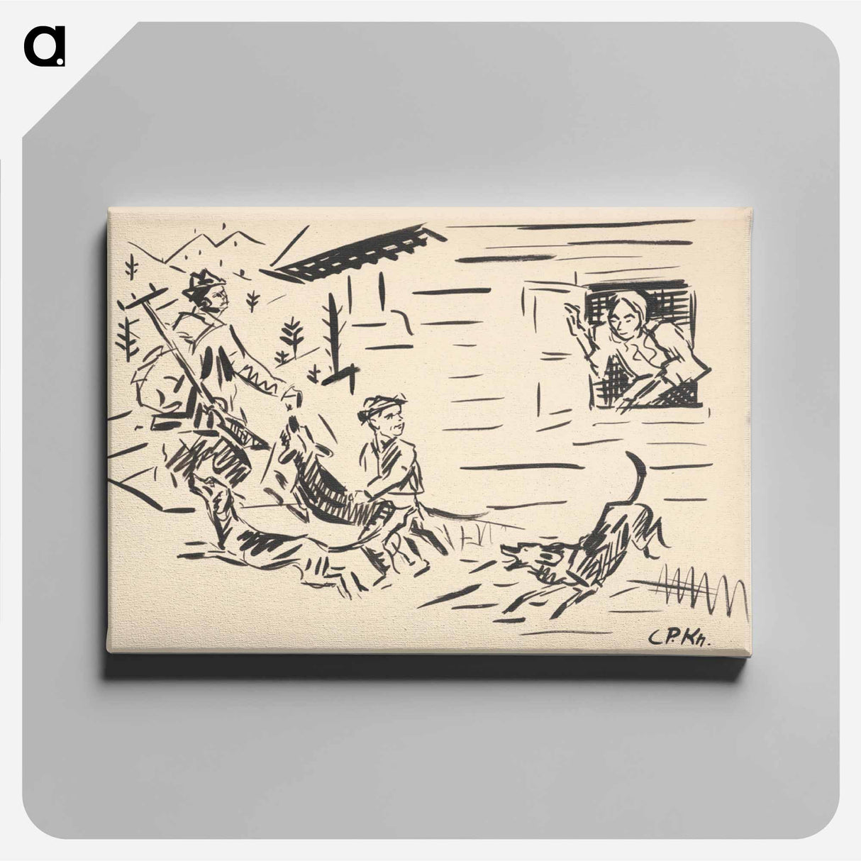 Hunters going hunting - アーノルド ピーター ワイズ クビンチャン Canvas.