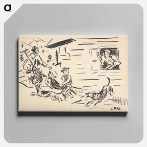 アートパネル-Hunters going hunting - アーノルド ピーター ワイズ クビンチャン Canvas.