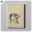 アートパネル-A Cat cleaning its claws - 葛飾 北斎 Canvas.