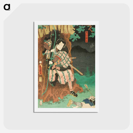 アートポストカード-Actor as Toriyama Akisaku in Shiranui Monogatari
 - 歌川 国貞 Postcard.