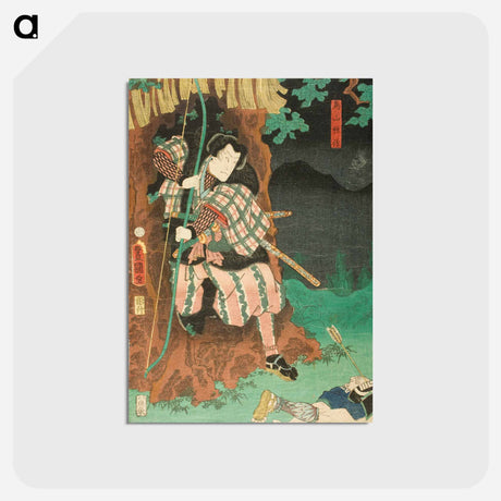 アートポストカード-Actor as Toriyama Akisaku in Shiranui Monogatari
 - 歌川 国貞 Postcard.