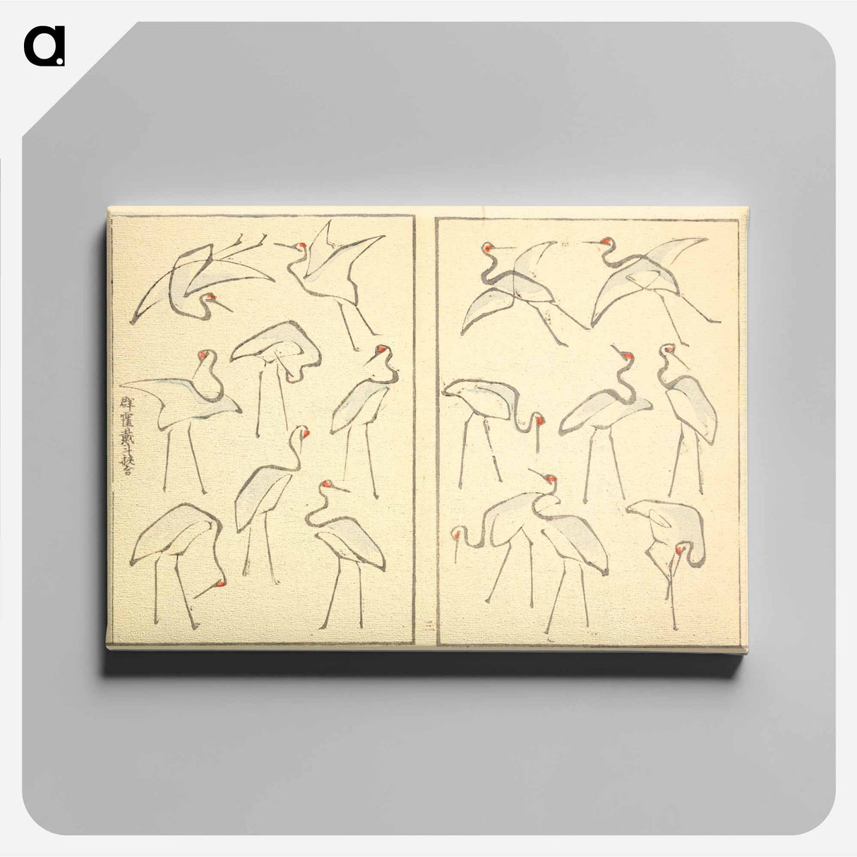 アートパネル-Hokusai's Illustrated Book - 葛飾 北斎 Canvas.