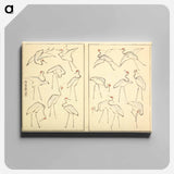 アートパネル-Hokusai's Illustrated Book - 葛飾 北斎 Canvas.