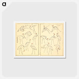 アートポストカード-Hokusai's Illustrated Book - 葛飾 北斎 Postcard.