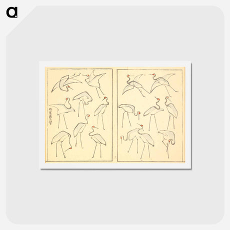 アートポストカード-Hokusai's Illustrated Book - 葛飾 北斎 Postcard.