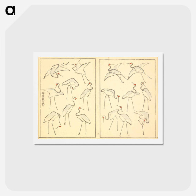 アートポストカード-Hokusai's Illustrated Book - 葛飾 北斎 Postcard.