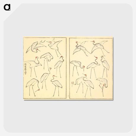 アートポストカード-Hokusai's Illustrated Book - 葛飾 北斎 Postcard.