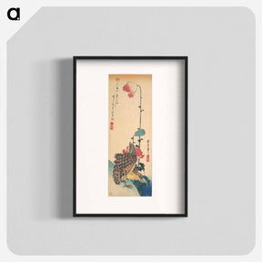 アートポスター-A Pair of Quails and Poppies
 - 歌川 広重 Poster.