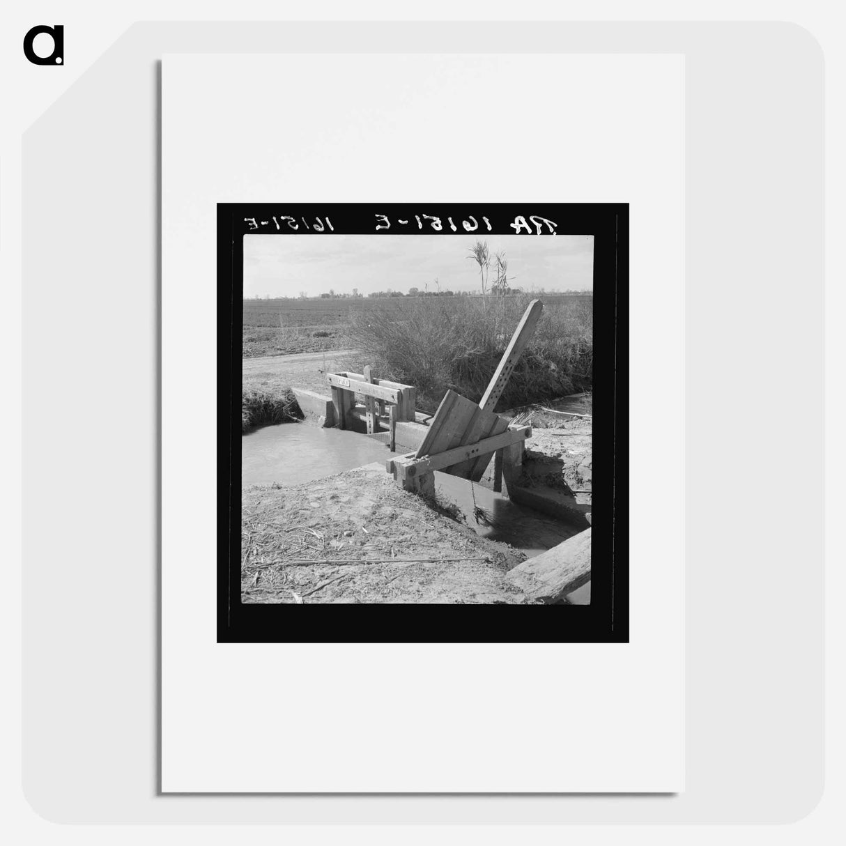 Irrigation ditch alongside the road. Imperial Valley, California. - ドロテア ラング Poster.