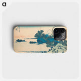 Hokusai's Mount Fuji from the Shichirigahama Beach in Sagami Province - Katsushika Hokusai Phone Case.