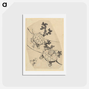 アートポストカード-Turtles - 葛飾 北斎 Postcard.