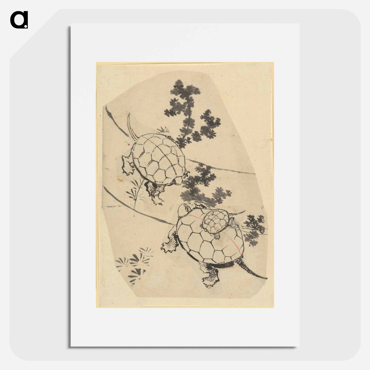 Turtles - Katsushika Hokusai Poster.