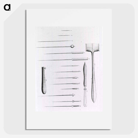 アートポスター-Acupuncture Needles, Cases, and Tapping Hammers
 - 国立医学図書館 Poster.