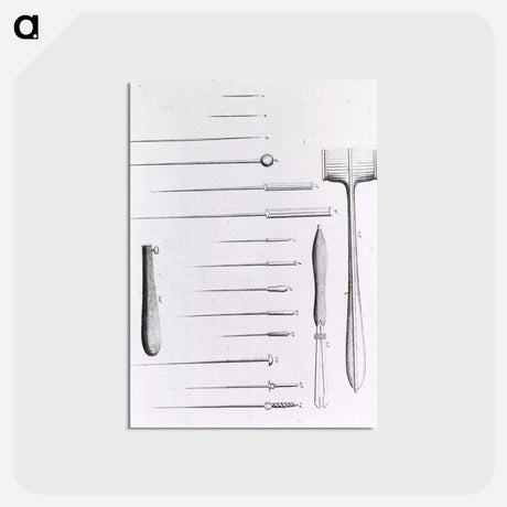 アートポストカード-Acupuncture Needles, Cases, and Tapping Hammers
 - 国立医学図書館 Postcard.